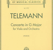 Georg Philipp Telemann - Viola Concerto in G Major, TWV 51:G9: III. Andante Noten für Piano