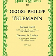Georg Philipp Telemann - Concerto for Recorder and Flute, TWV 52:e1: I. Largo Noten für Piano