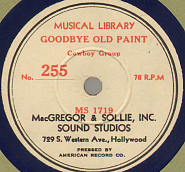 Western music - Goodbye Old Paint Noten für Piano