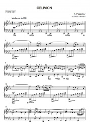 Noten, Akkorde Astor Piazzolla - Oblivion