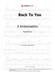 Noten, Akkorde Lost Frequencies, Elley Duhe, X Ambassadors - Back To You