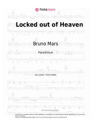 Noten, Akkorde Bruno Mars - Locked out of Heaven