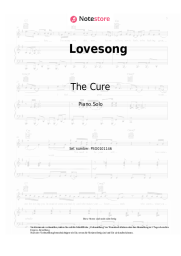 Noten, Akkorde The Cure - Lovesong