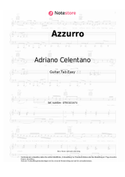 Noten, Akkorde Adriano Celentano - Azzurro