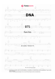 Noten, Akkorde BTS - DNA