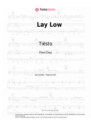 Noten, Akkorde Tiësto - Lay Low