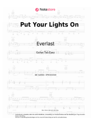 Noten, Akkorde Santana, Everlast - Put Your Lights On
