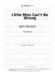 Noten, Akkorde Spin Doctors - Little Miss Can’t Be Wrong