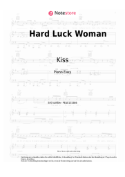 Noten, Akkorde Kiss - Hard Luck Woman