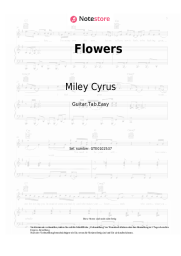 Noten, Akkorde Miley Cyrus - Flowers