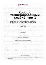 Noten, Akkorde Johann Sebastian Bach - The Well-Tempered Clavier, Book 1
