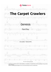 Noten, Akkorde Genesis - The Carpet Crawlers