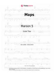 Noten, Akkorde Maroon 5 - Maps