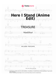 Noten, Akkorde TREASURE - Here I Stand (Anime Edit) 