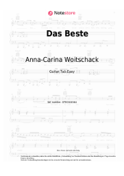 Noten, Akkorde Anna-Carina Woitschack - Das Beste