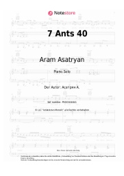 Noten, Akkorde Aram Asatryan - 7 Ants 40