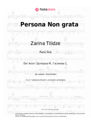 Noten, Akkorde Zarina Tilidze - Persona Non grata