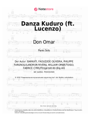 Noten, Akkorde Don Omar - Danza Kuduro (ft. Lucenzo)