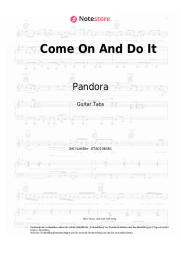 Noten, Akkorde Pandora - Come On And Do It
