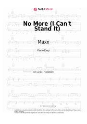 Noten, Akkorde Maxx - No More (I Can't Stand It)