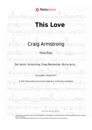 Noten, Akkorde Craig Armstrong - This Love