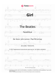 Noten, Akkorde The Beatles - Girl
