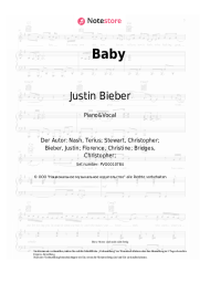 Noten, Akkorde Justin Bieber - Baby