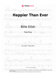 Noten, Akkorde Billie Eilish - Happier Than Ever