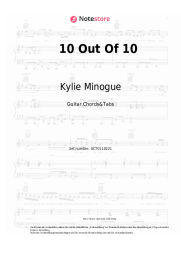 Noten, Akkorde Oliver Heldens, Kylie Minogue - 10 Out Of 10