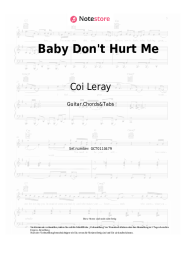 Noten, Akkorde David Guetta, Anne-Marie, Coi Leray - Baby Don't Hurt Me