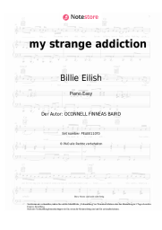 Noten, Akkorde Billie Eilish - my strange addiction
