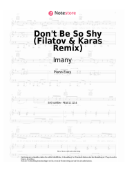 Noten, Akkorde Imany - Don't Be So Shy (Filatov & Karas Remix)