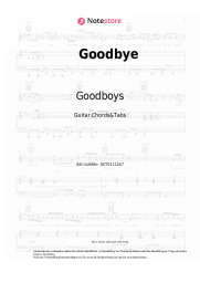 Noten, Akkorde Imanbek, Goodboys - Goodbye