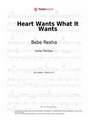 Noten, Akkorde Bebe Rexha - Heart Wants What It Wants