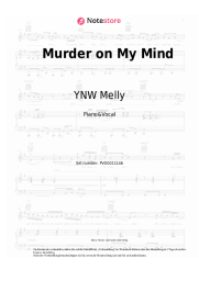 Noten, Akkorde YNW Melly - Murder on My Mind