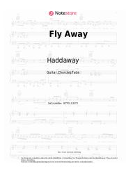 Noten, Akkorde Haddaway - Fly Away
