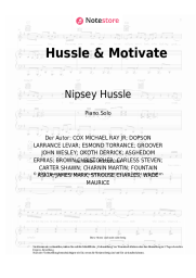 Noten, Akkorde Nipsey Hussle - Hussle & Motivate