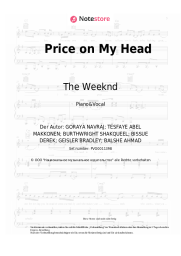 Noten, Akkorde NAV, The Weeknd - Price on My Head
