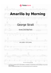 Noten, Akkorde George Strait - Amarillo by Morning