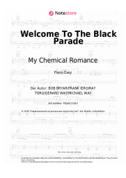 Noten, Akkorde My Chemical Romance - Welcome To The Black Parade