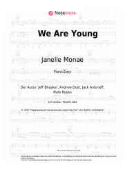 Noten, Akkorde Fun, Janelle Monae - We Are Young