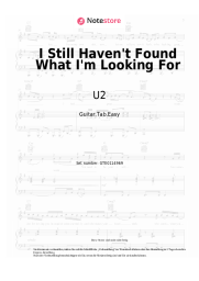Noten, Akkorde U2 - I Still Haven't Found What I'm Looking For