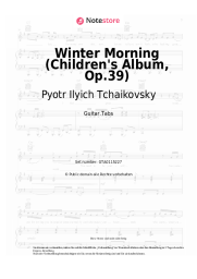 Noten, Akkorde Pyotr Ilyich Tchaikovsky - Winter Morning (Children's Album, Op.39)