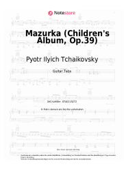 Noten, Akkorde Pyotr Ilyich Tchaikovsky - Mazurka (Children's Album, Op.39)