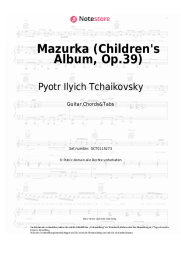 undefined Pyotr Ilyich Tchaikovsky - Mazurka (Children's Album, Op.39)