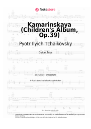 Noten, Akkorde Pyotr Ilyich Tchaikovsky - Kamarinskaya (Children's Album, Op.39)