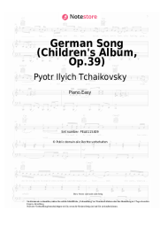 Noten, Akkorde Pyotr Ilyich Tchaikovsky - German Song (Children's Album, Op.39)