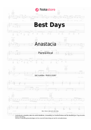 Noten, Akkorde Anastacia - Best Days