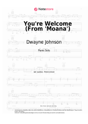 Noten, Akkorde Dwayne Johnson - You're Welcome (From 'Moana')