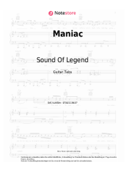 Noten, Akkorde Sound Of Legend - Maniac